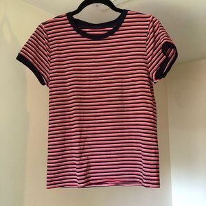 STRIPED STAPLE-PIECE CREWNECK TEE